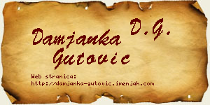 Damjanka Gutović vizit kartica